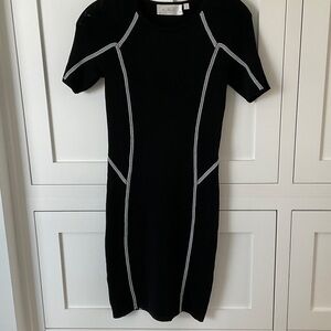 A.L.C. Black Mini Dress with White Trim